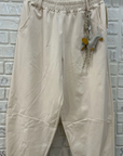 Pantaloni donna jogger neri o beige con elastico in vita – stile moderno e comfort